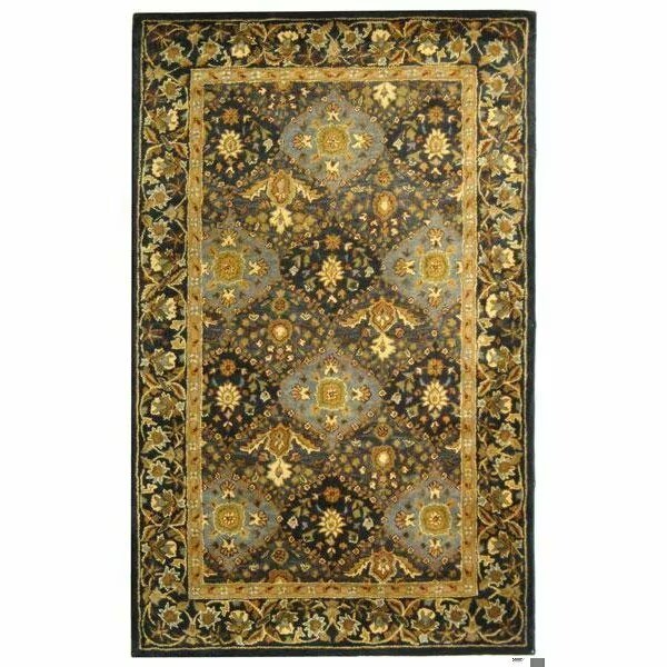 6 x 9 ft. Medium Rectangle Traditional Antiquity- Blue Hand Tufted Rug, Safavieh, Mfr#: AT57A-6